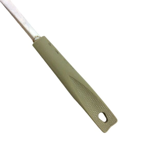 Ekco Meat Carving Fork Avocado Green Handle Chromium Plated Vtg Made In USA - Picture 3 of 5